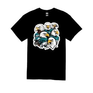 Black T-Shirt with Eagle Graphic